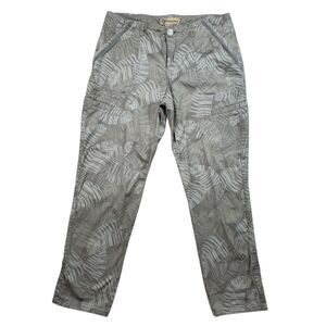 Democracy Flex-ellent Cargo Capris Pants Womens 6 Palm Leaf Adjustable